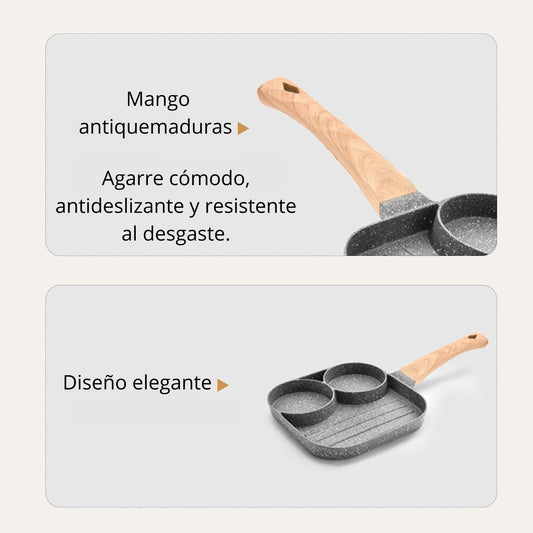 Sartén Dividida para Alimentos